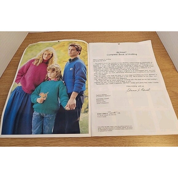 Learn To Knit By Bernat Vintage Book No 653 Booklet - Picture 3 of 5